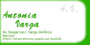 antonia varga business card